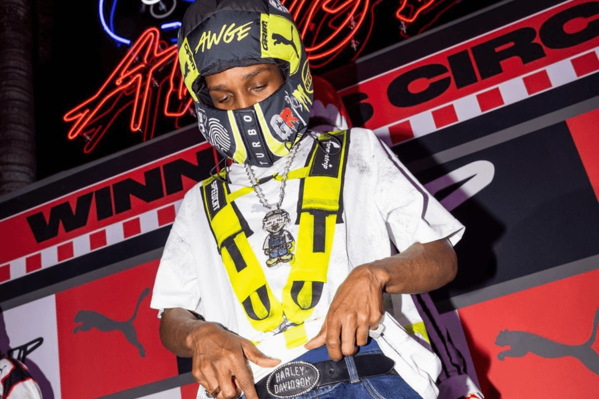 A$AP Rocky debuteerde zijn PUMA collectie en sneakers tijdens F1 Miami
