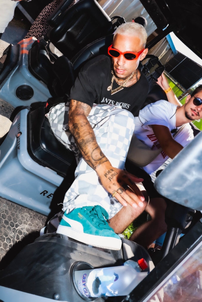 PUMA x Bizzey Suede XL Myrtle Green campaign picture