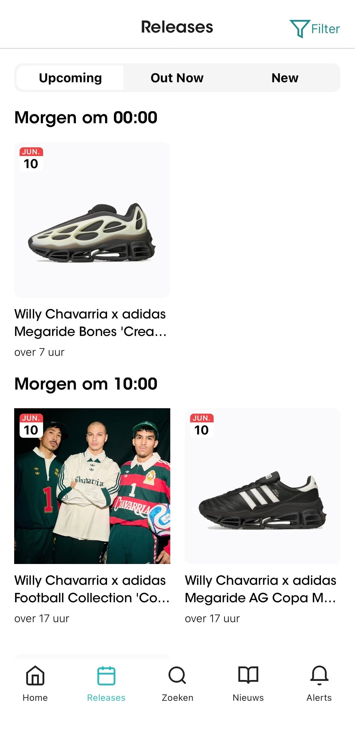Release calendar