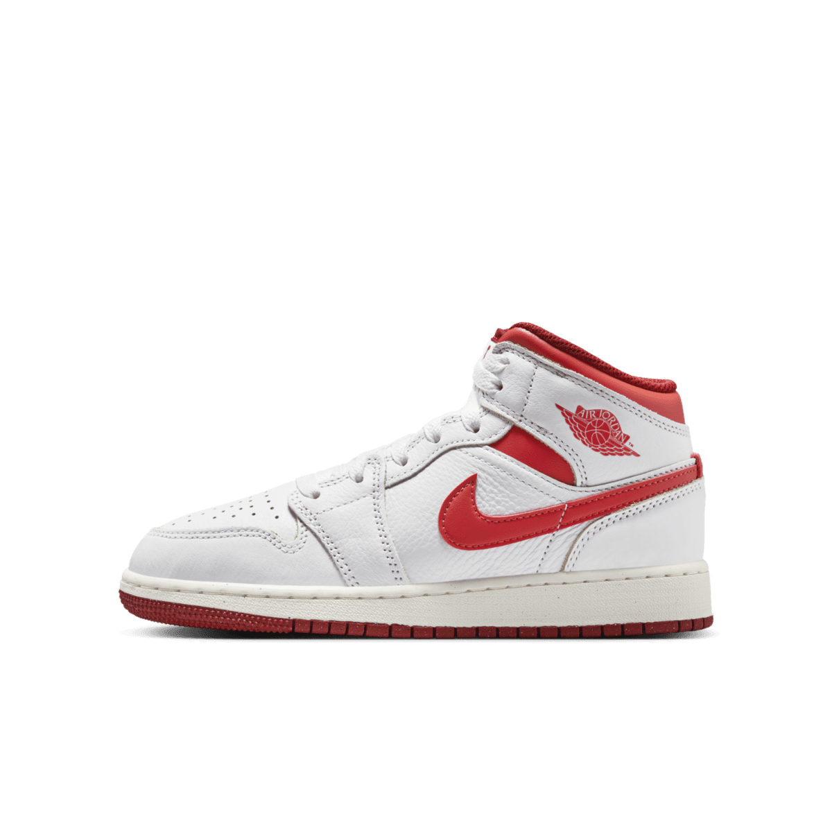 Air Jordan 1 Mid SE GS 'White Dune Red'