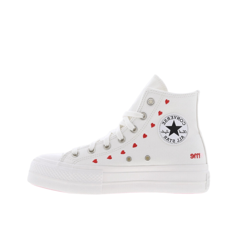 Chuck Taylor All Star Lift Platform Embroidered Hearts A01599C