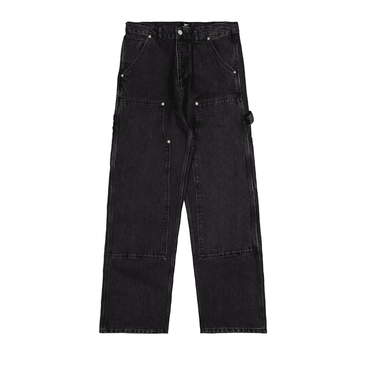 Patta Double Knee Cartoon Denim Pants 'Black'