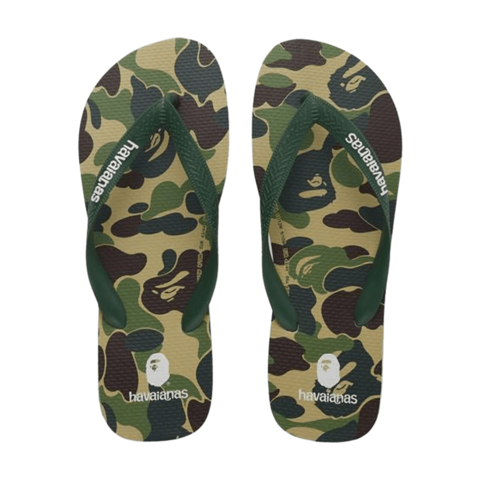 A Bathing Ape Havaianas Green Camo