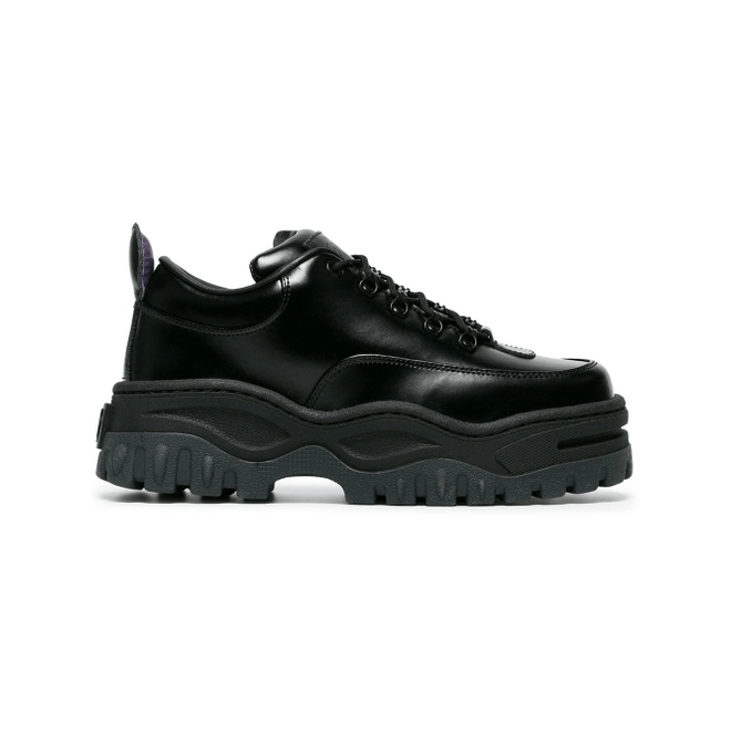 Eytys Black Angel Lift Leather Platform Sneakers - Zwart ANGEL