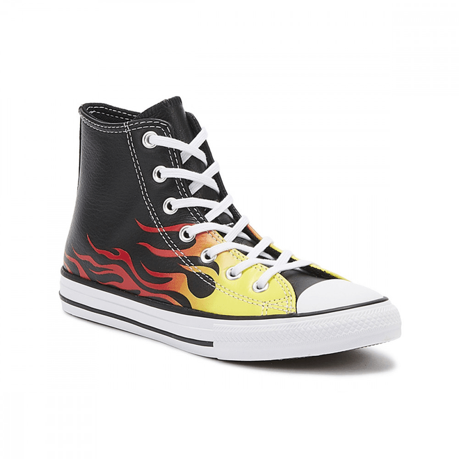 Converse Chuck Taylor All Star Youth Black / Fresh Yellow Hi Trainers 665864C