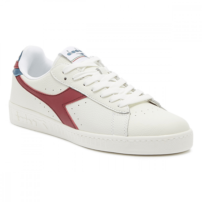 Diadora Game L Low Mens White / Red / Blue Trainers 172526-C8171
