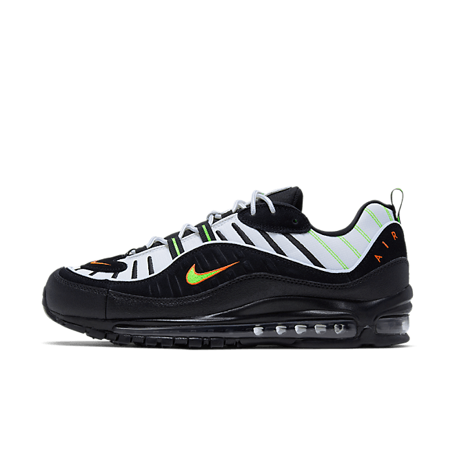 Nike Air Max 98 (Platinum Tint / Black - Electric Green) 640744 015