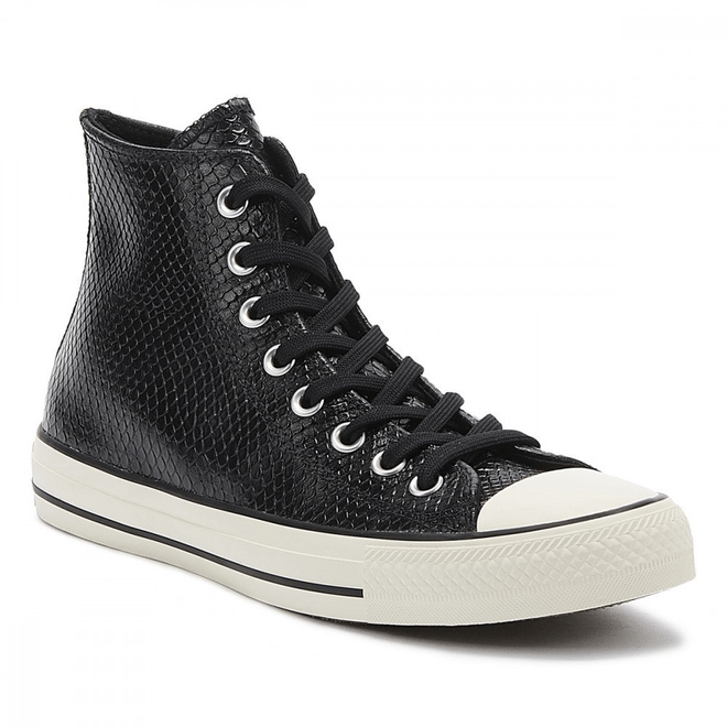 Converse Chuck Taylor All Star Snake Womens Black / White Hi Trainers 566506C