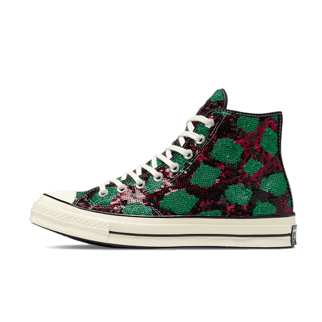 Converse Chuck Taylor Sequin 'Green/Red' 166561C