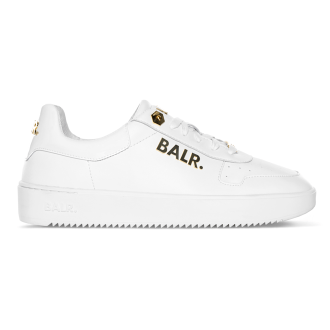 BALR. Leather Clean Logo Sneakers Low White/Gold BALR-2090