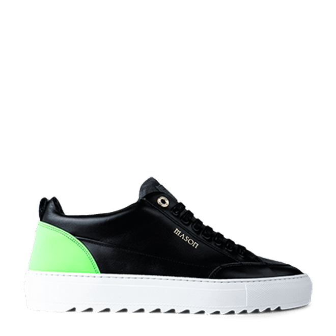 Mason Garments Tia Leather/Suede/Reflective Black/Asfalto/Fluo Green FW20-24B