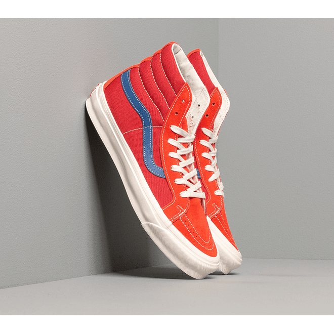 Vans OG Sk8-Hi LX (Suede/ Canvas) Red/ Blue