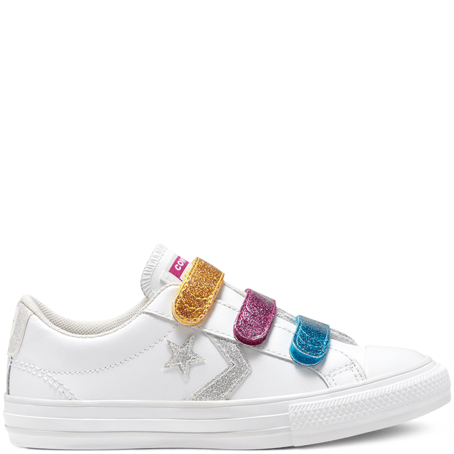 Big Kids Coated Glitter Easy-On Star Player Low Top 668478C