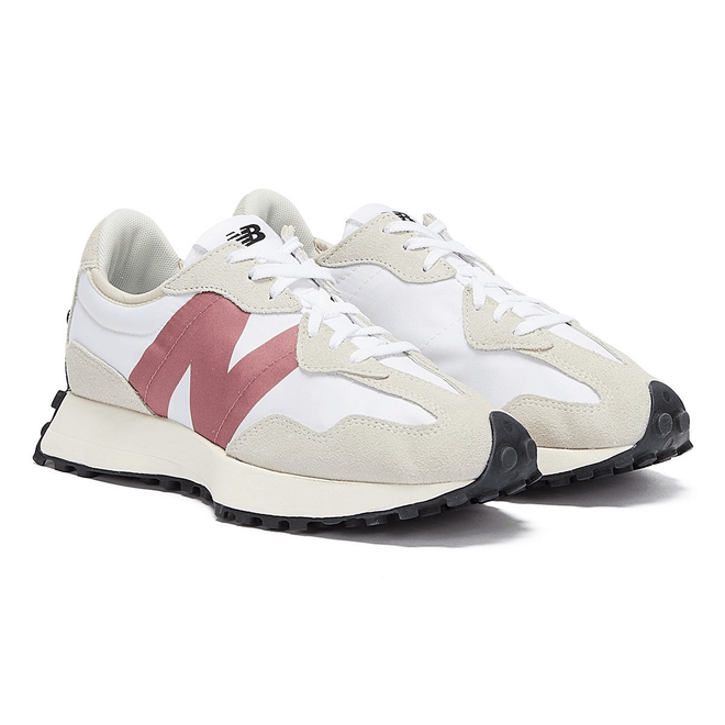 New Balance 327 Womens White / Pink Trainers WS327CD