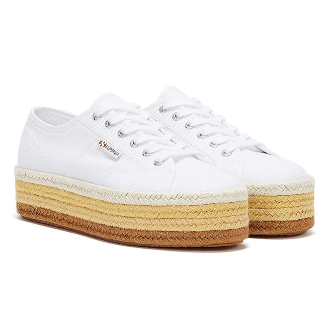 Superga 2790 COTROPE Womens White / Brown Trainers S3114CW-A9H