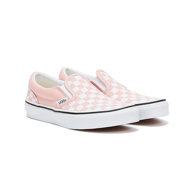 Vans Check Classic Slip On Youth Light Pink Trainers VN0A5KXM99H1