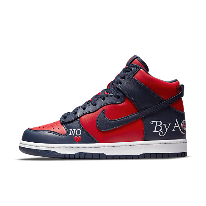 Supreme X Nike SB Dunk High 'By Any Means' - Navy DN3741-600