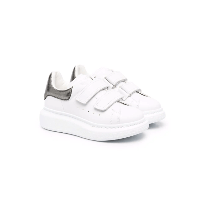 Alexander McQueen Kids touch-strap leather trainers 687070WIAHF
