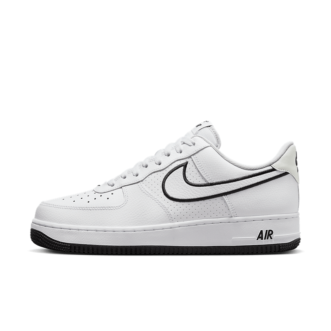 Nike Air Force 1 '07 'White/Black' - Embroidered Swooshes