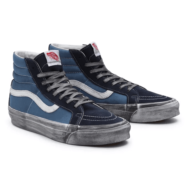 Vans Vault UA OG Sk8-Hi LX Stressed Navy Blue