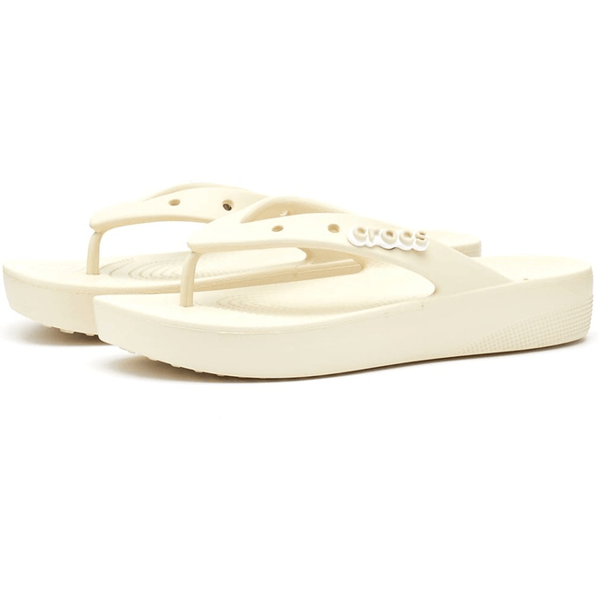 Crocs Women's Classic Platform Flip W Bone