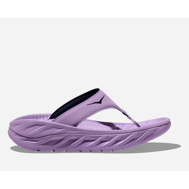 HOKA  Ora Recovery Flip Sandal in Violet Bloom/Outerspace, Size 5.5
