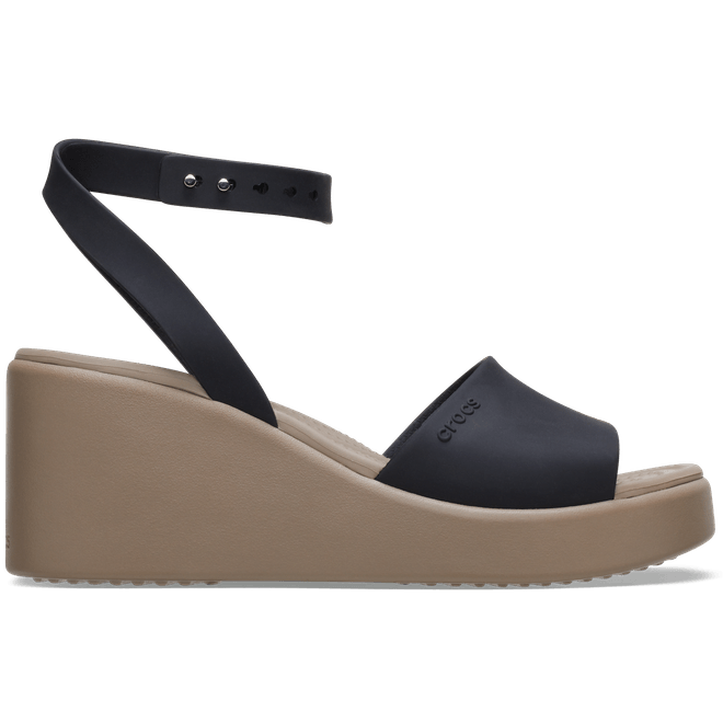 Crocs Women Brooklyn Ankle Strap Sandals Black / Mushroom  209406-07H