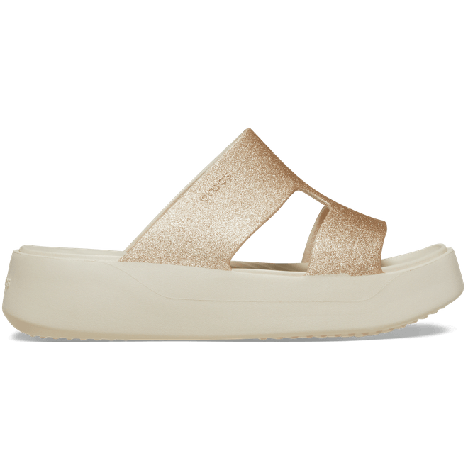 Crocs Women Getaway Platform Glitter H-Strap Sandals Stucco  209667-160