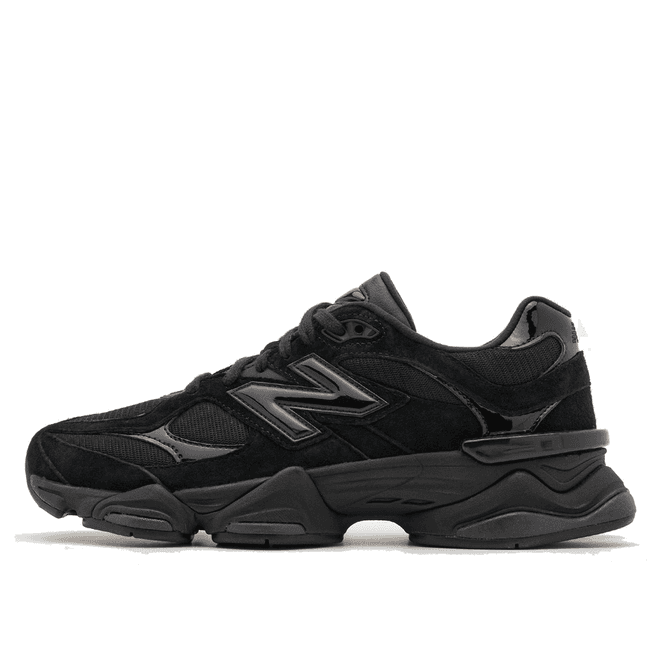 New Balance 9060 'Triple Black Suede Patent'