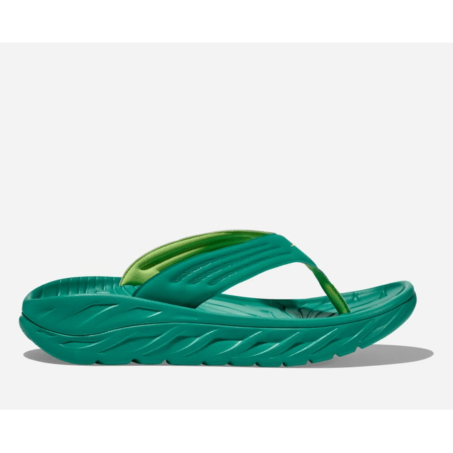 HOKA  Ora Recovery Flip 2 Sandal in Tech Green/Lettuce, Size 6.5 Tech Green 1099675-THG