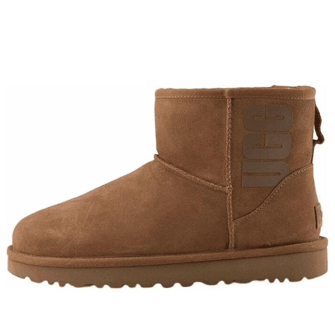 UGG Classic Mini UGG Rubber Logo 'Chestnut'