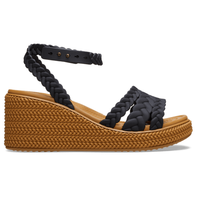 Crocs Brooklyn Woven Ankle Strap SandalBlack 