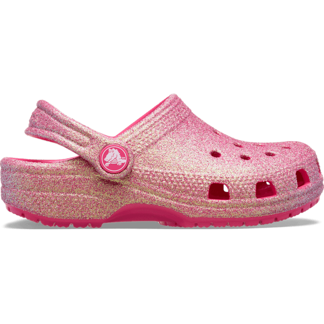 Crocs Kids Toddler Classic Iridescent Glitter Clogs Dragon Fruit