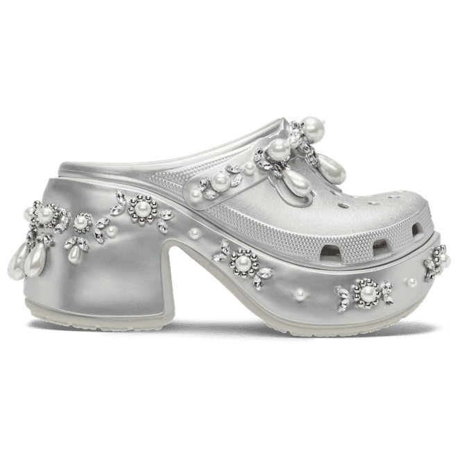 Crocs Simone Rocha X Crocs Siren Clogs Metallic Silver