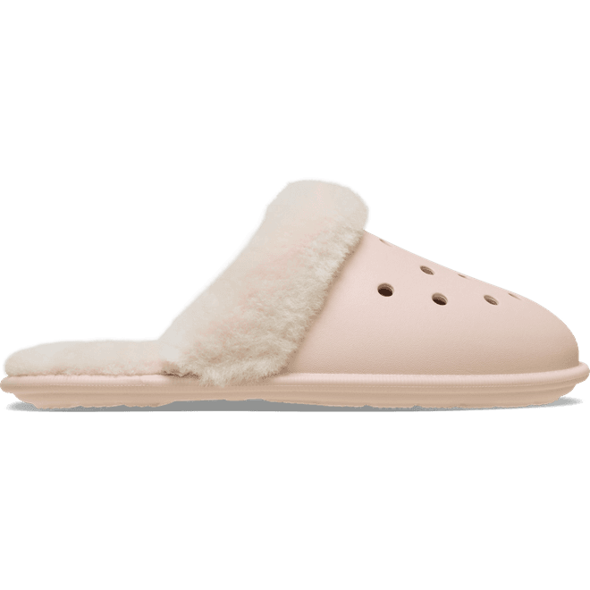 Crocs Classic Fuzz Scuff Slippers Quartz
