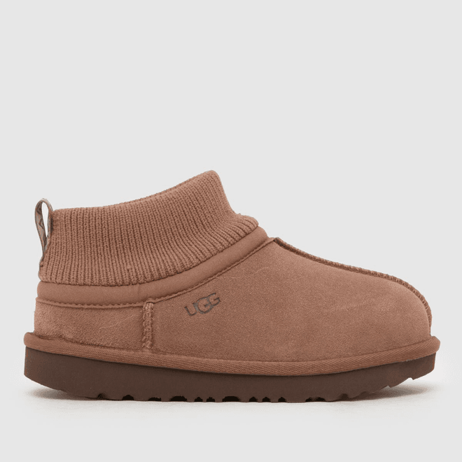 UGG® Classic Ultra Mini Stretch Cuff Boot Kids Rocky Oak