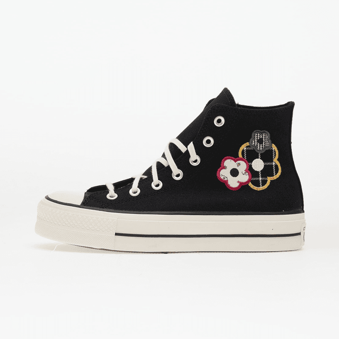 Converse Chuck Taylor All Star Lift Platform Floral Patchwork Hi Black