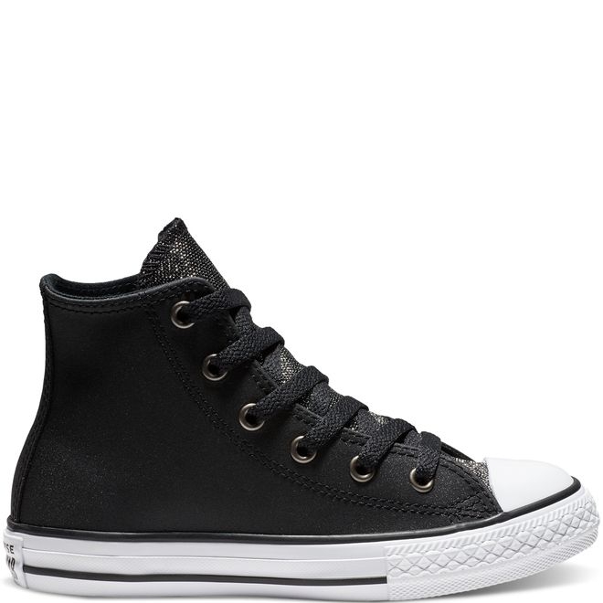 Converse Chuck Taylor All Star Graphite Glitter Leather High Top 662297C