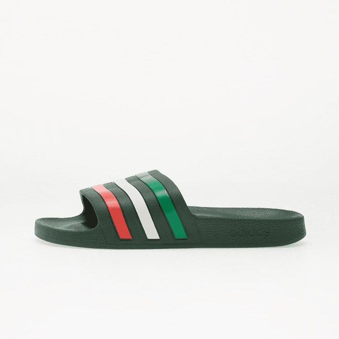 adidas Adilette Aqua Slides Team Dark Green