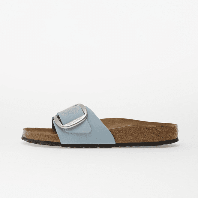 Birkenstock Madrid Big Buckle Nubuck Leather Women Baby Blue