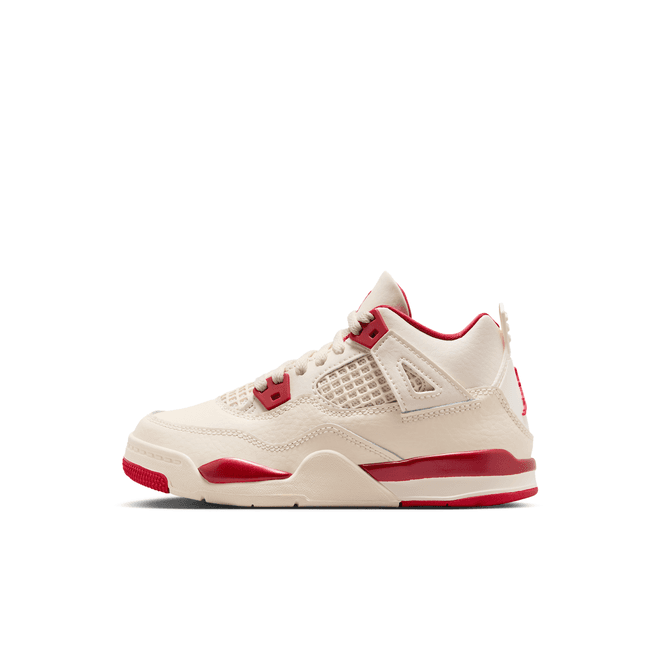 Jordan 4 Retro "Pale Ivory and Tough Red" Little Kids'