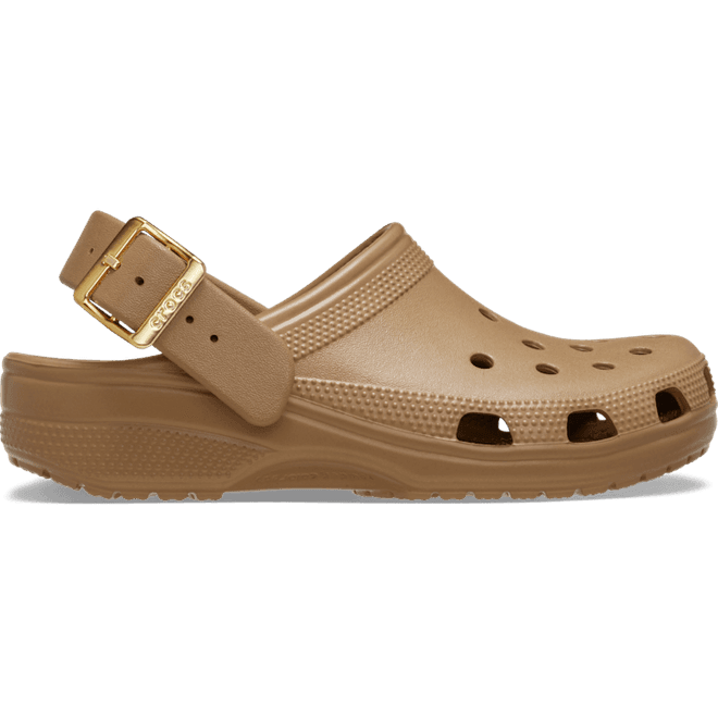 Crocs Classic Metallic Buckle Clogs Sepia