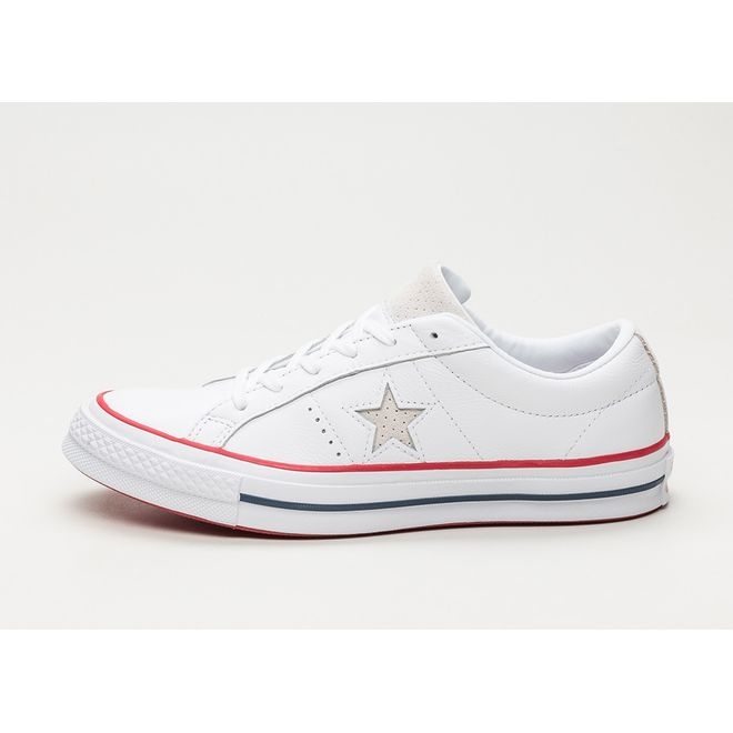 Converse One Star Ox (White / Gym Red / White) 160624C