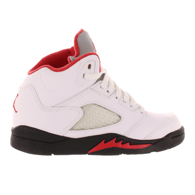 Nike Air Jordan 5 Retro (ps) White/fire Red-black 440889-100