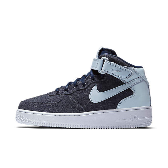  Nike Wmns Air Force 1 '07 Mid Lthr Premium Midnight Navy/midnight Navy-blue Grey 857666-400