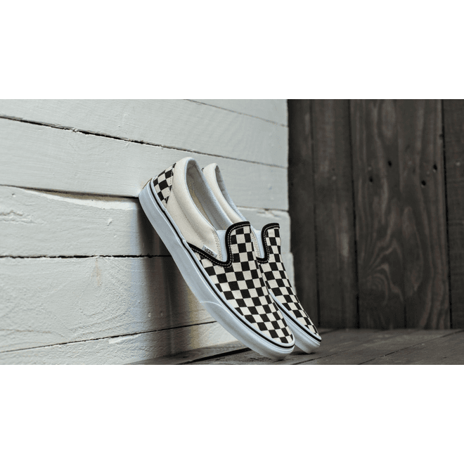 Vans Classic Slip-On Black & White Checkerboard/ White