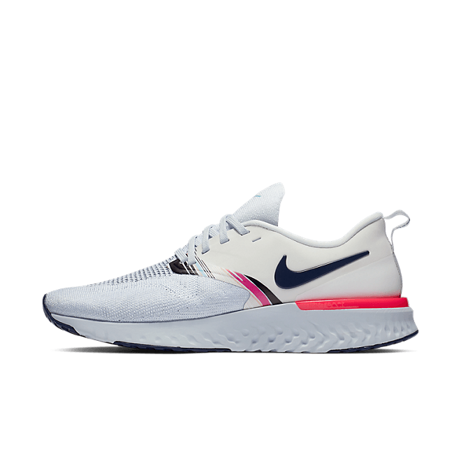 Nike Wmns Odyssey React 2 Flyknit PRM (White / Blue Void - Hyper Pink) AV2608 146