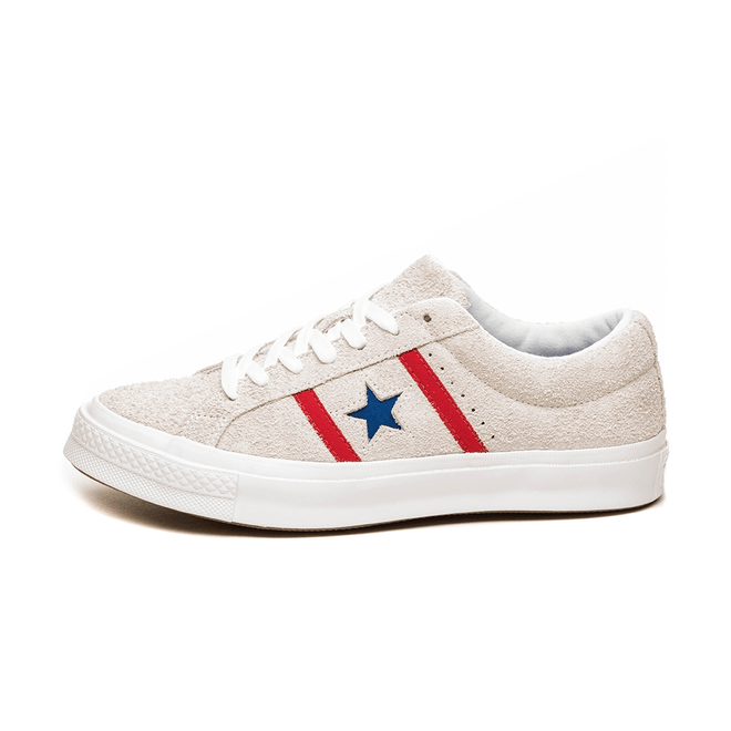Converse One Star Academy OX (White / Enamel Red / Blue) 164390C